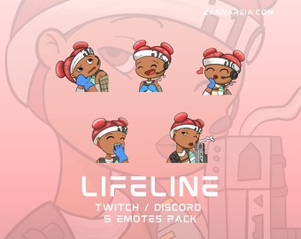 LIFELINE - Confezione da 5 emote Twitch/Discord di Apex Legends