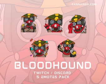BLOODHOUND - Pack de 5 gestos de Twitch/Discord de Apex Legends
