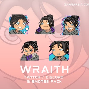 WRAITH - Apex Legends Twitch / Discord Emote 5 Pack