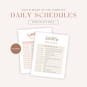 Daily Schedule for Your Child(ren)/Kid Daily Schedule/Daily Schedule for Kids/Daily Schedule