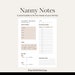 Nanny Notes/ Nanny Log - Etsy