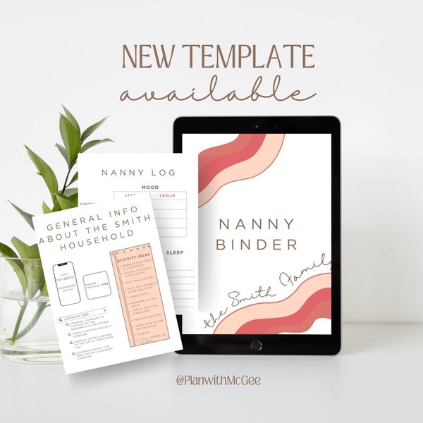 Nanny Binder Editable Canva Template