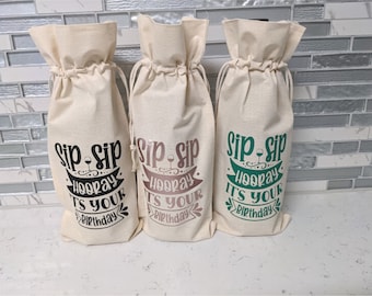 Funny Birthday Wine Gift Bag, Birthday Gift Bag, Birthday Gift, Wine Bag, Bday Wine Gift Bag
