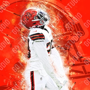 Jeremiah Owusu-Koramoah Edit, Cleveland Browns, Digital Download, Print, Canvas, Wall Art, Sports Art, Man Cave Gift