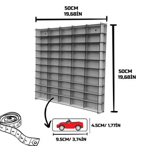 Présentoir 242 voitures, roues chaudes 1/64, vitrine compatible avec les voitures d'allumettes et voitures moulées sous pression, organisateur de garage pour petites voitures, étagère murale image 10