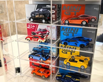 1/64 Diecast Car Display Case, Mirrored Acrylic Cabinet, Kaido