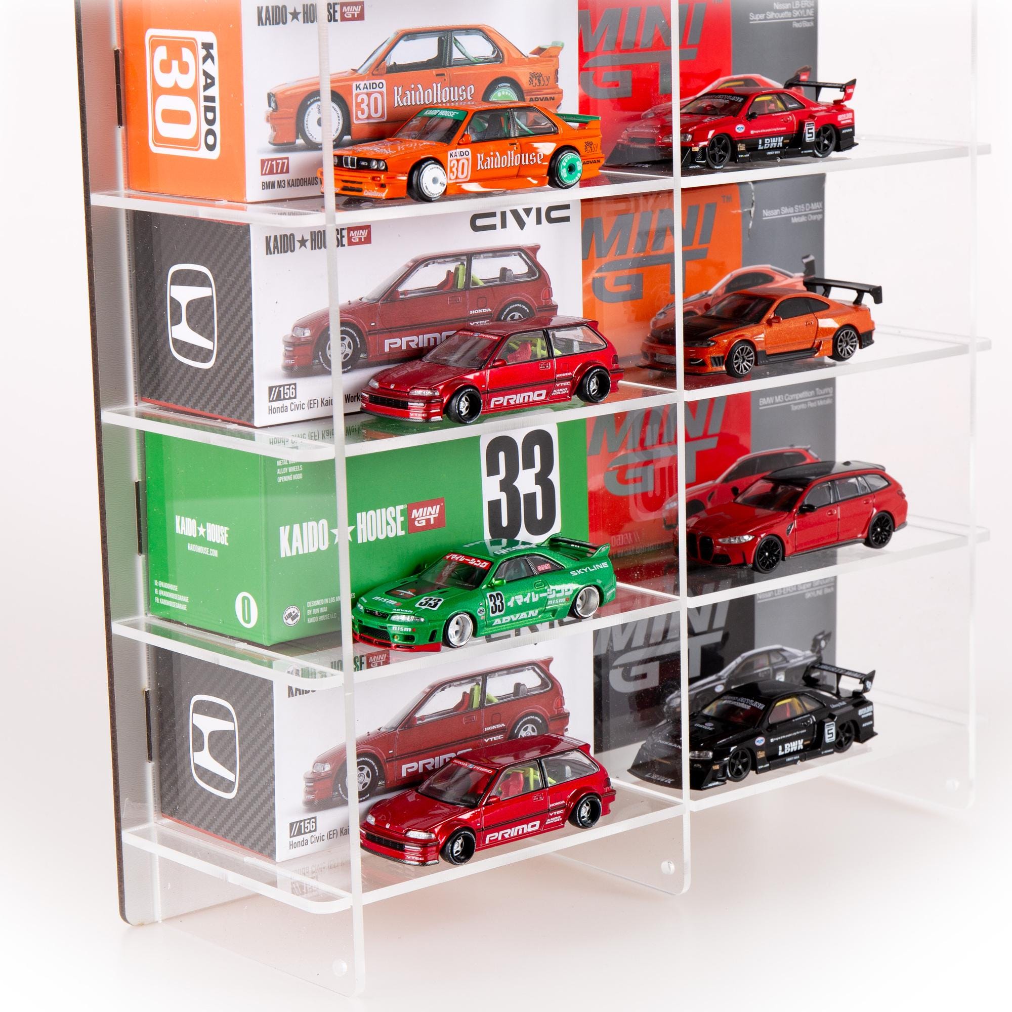 Minigt, Kaidohouse Compatible 1:64 Diecast Display Case With