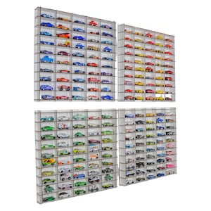 1/64 Diecast Car Display Case: Hot Wheels, Matchbox Garage Organizer