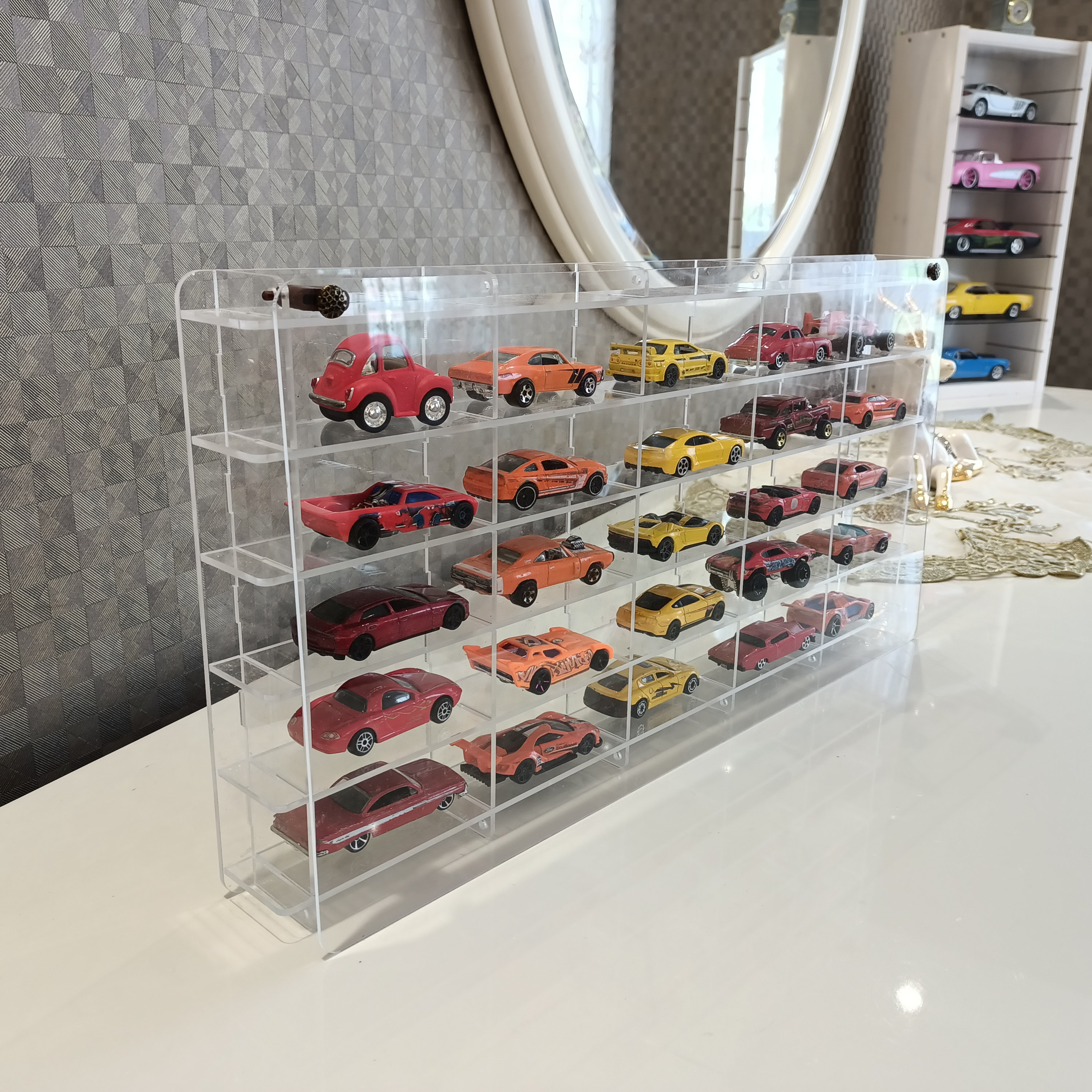 25 Boîtes De Rangement Transparentes Pour Voitures Miniatures 1/64 - Pour Tomica, Environ 30x40x82 Mm
