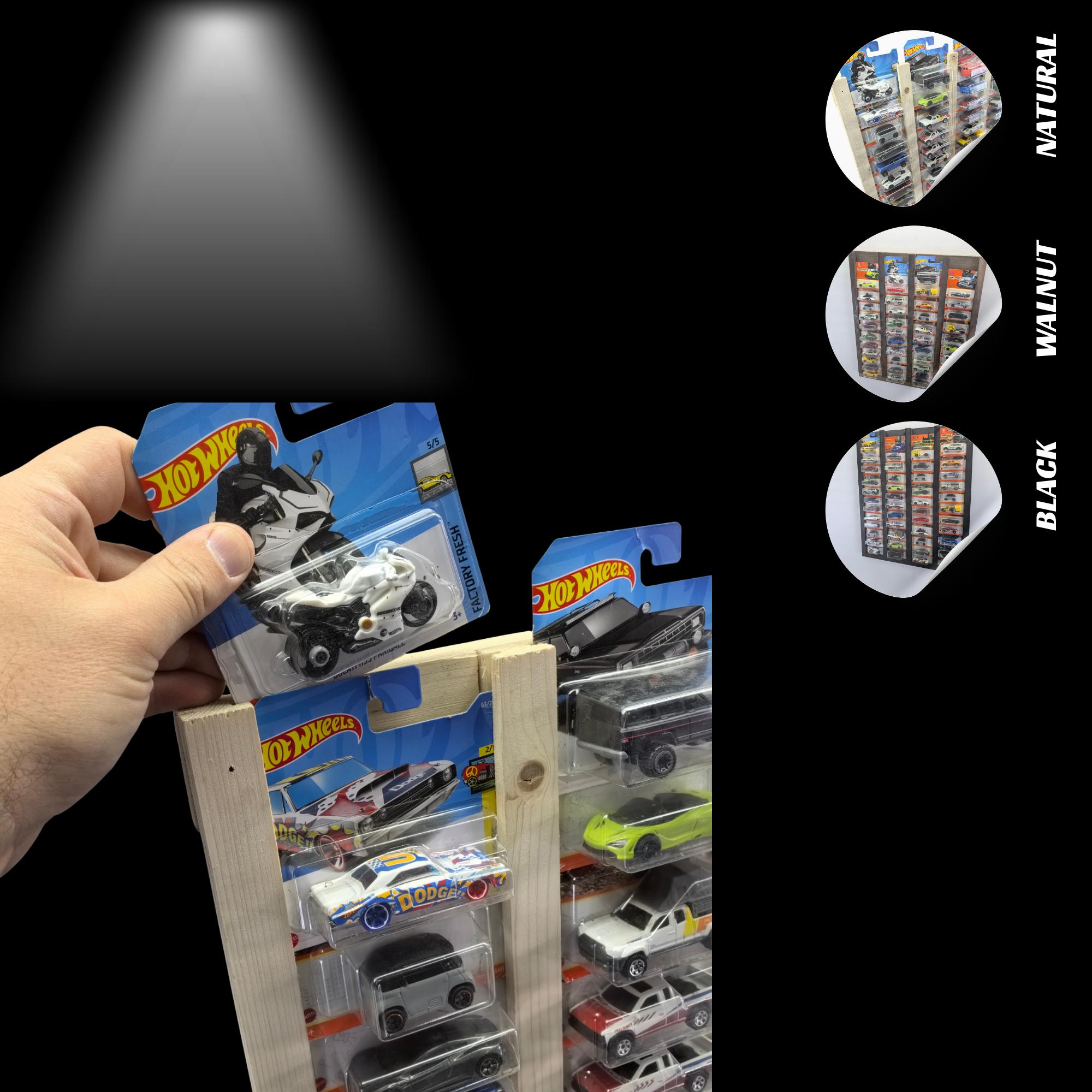 Vitrina Expositora De Pared Con 35 Compartimentos Para Coches Hot Wheels Y Colecciones