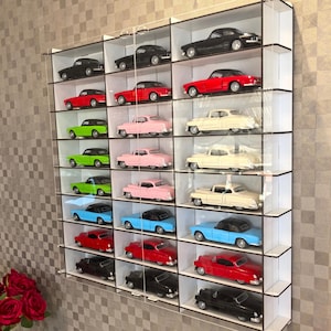 1/32 Scale Diecast Car Display Case: Toy Car Garage Organizer