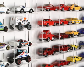 1:64 Scale Acrylic Wall Display Case for Highlight Your  Collections,Pleksiglass Hot Wheels,Matchbox,Diecast Compatible Toy Car Storage,Rack