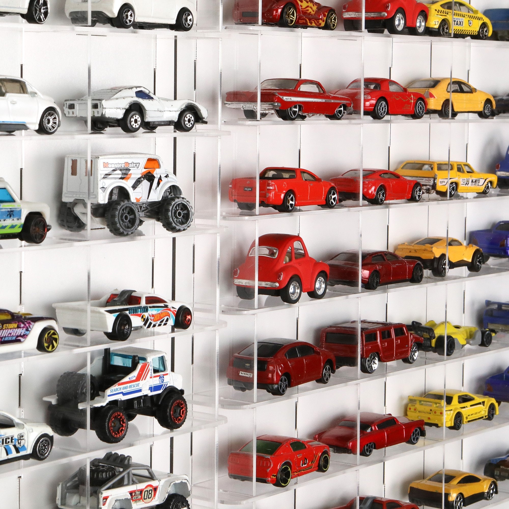 Acrylic Display Case For Hot Wheels Matchbox Mainline Die Cast Cars – 1:64 Scale – Platinum Protectors