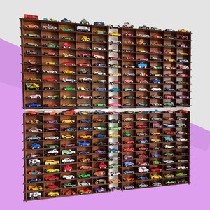 Hot Wheels Display Case For 50 Cars - 1:64 Scale Vehicle Collector Storage With Silverado