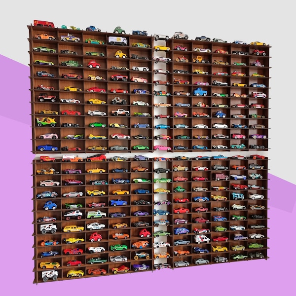 Display 242 cars ,1/64 Hot Wheels,Matchbox & Diecast Car Compatible Display Case ,Toy Car Storage Garage Organizer,Wall Display Shelf