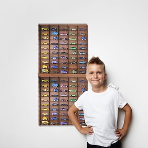 1/64 Hot Wheels,Matchbox & Diecast Car Compatible Display Case  standard or with cover ,Toy Car Storage Garage Organizer,Wall Display Shelf