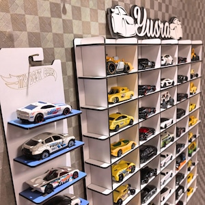 Toy Car Wall Shelf: Hotwheels & Matchbox Display Case