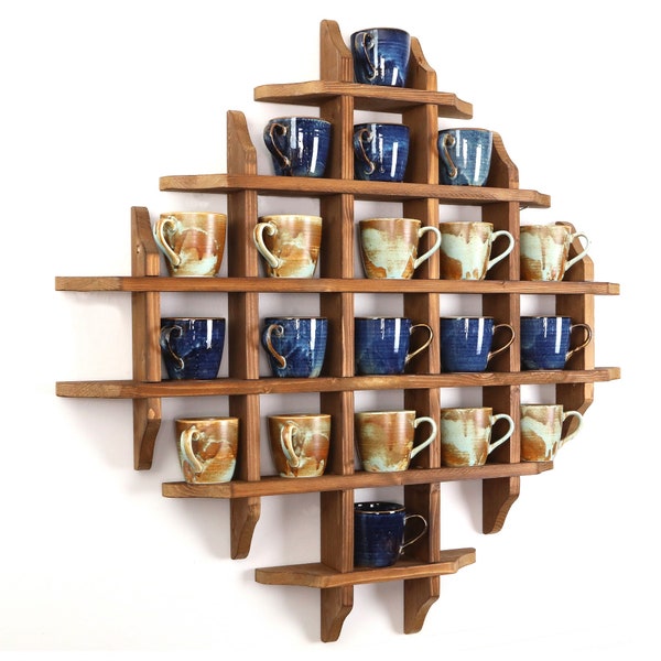 Natural Wooden Mug rack,Mug display,coffee mug holder,coffee mug rack,mug stand,mug rack wall,mug holder,fall decor,furniture,halloween