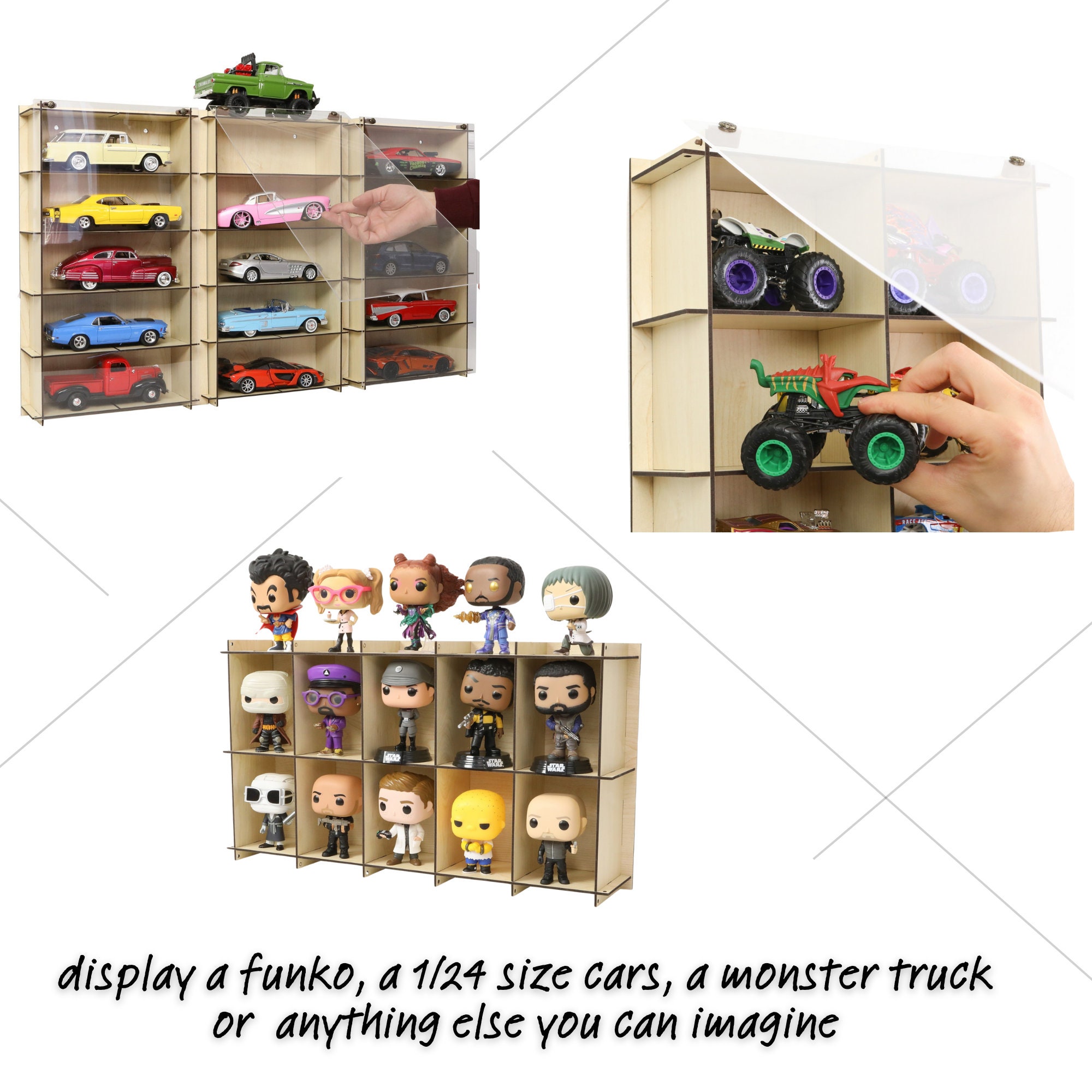 MINGZHE Vitrine Acrylique Transparente Pour Moule De Voiture, Roues Vitrine De Modèle De Voiture Échelle Vitrine De Roue Mur Moulé Sous Pression