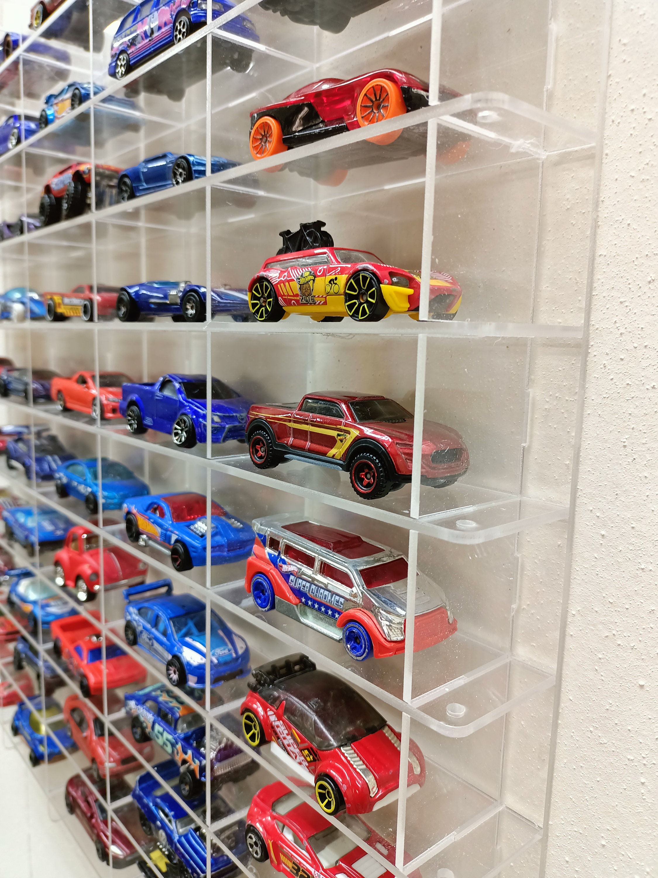 プレキシガラス製カーディスプレイケース：ホットウィール＆マッチ