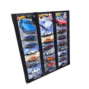 Espositore speciale in legno naturale per collezionisti di carte Hot Wheels e Matchbox di alta qualità, vetrina per collezionisti di Kick Kart in legno, vetrina
