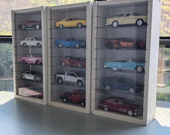 Natural Wood 1/24 Scale Diecast Car Display Case with Plexi Cover