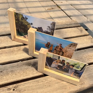 Solid Wood Photo Frame Set of 3: Tabletop Picture Display 5x7