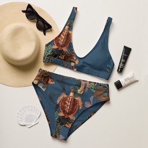 Deep Sea Recycled high-waisted bikini