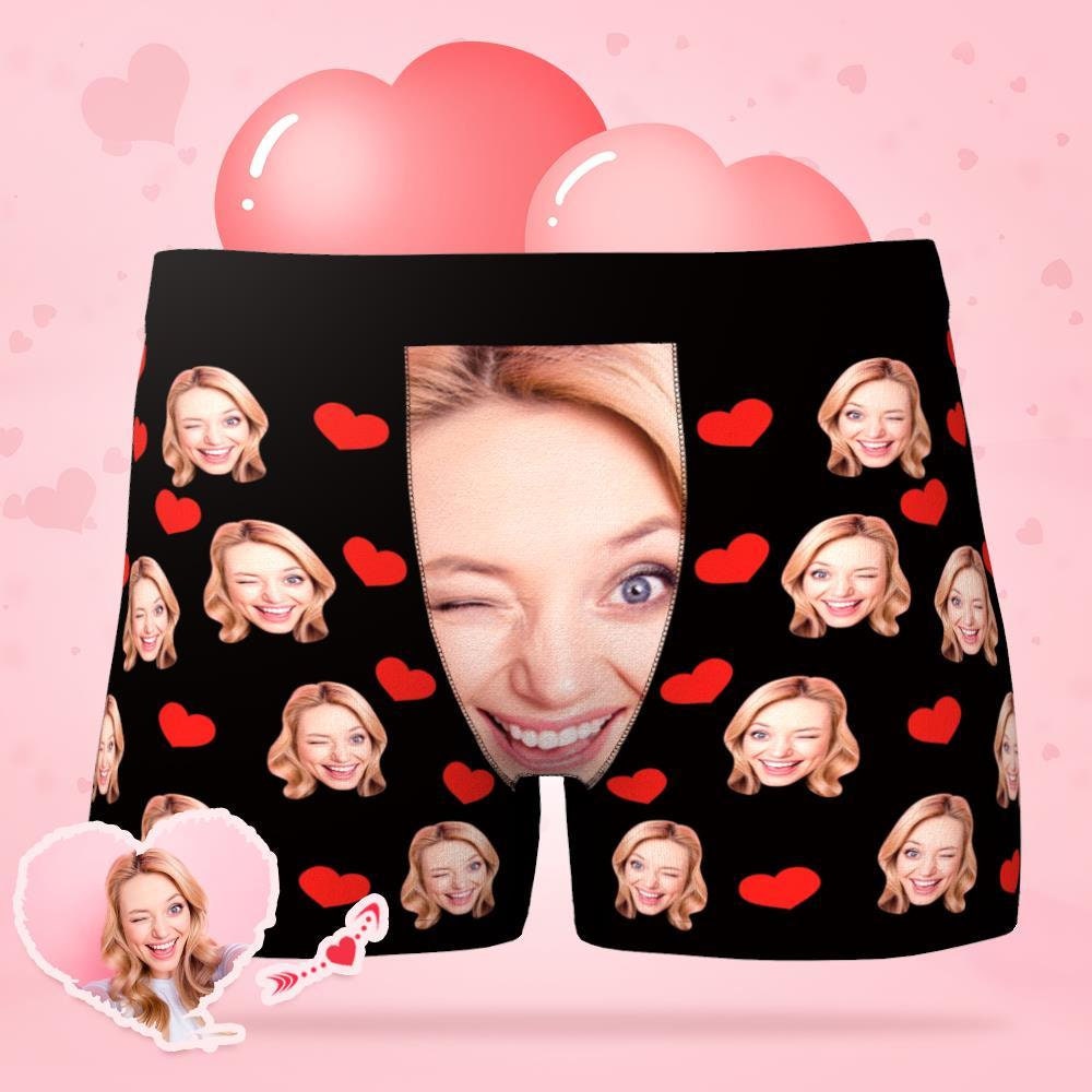 Personalized Photo Men's Underwear Boxer Briefs Special Gift For Dear Boyfriend "Love You Always