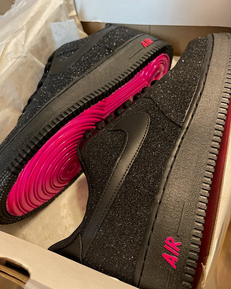 black glitter air force 1