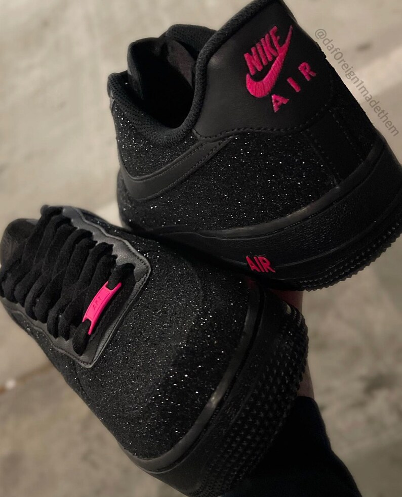 black glitter air force 1