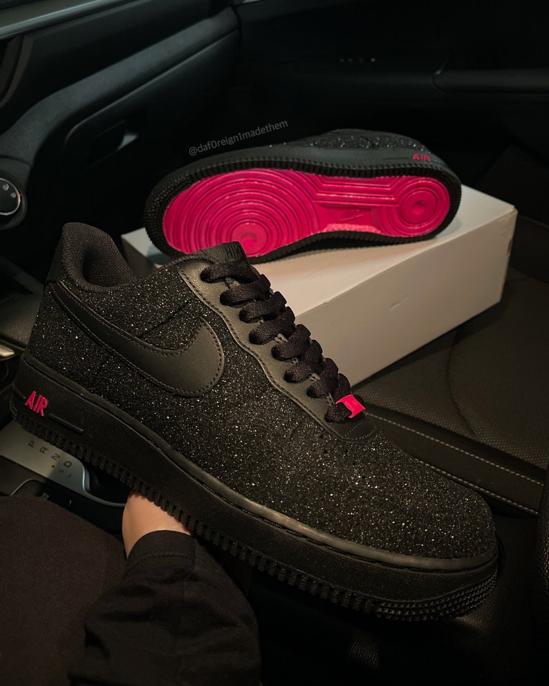 black glitter air force 1
