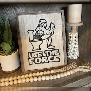 Funny Bathroom Sign Decoration/ Star Wars Darth vader inspired Decor