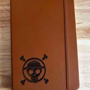 Anime One Piece Inspired Suede Sketch Book, Journal, notepad