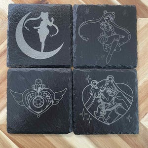 Anime Coaster Set Inspired by Anime&#39;s Sailor Moon