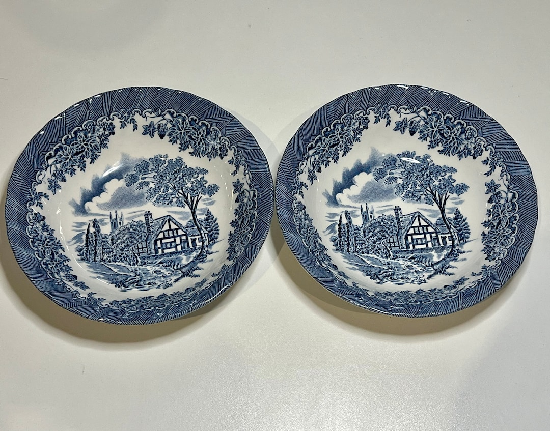Vintage Churchill Blue Willow Cereal Bowl. 2 Available. Etsy