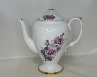 Schöne, große Teekanne von Dorchester. Rosenmuster. England