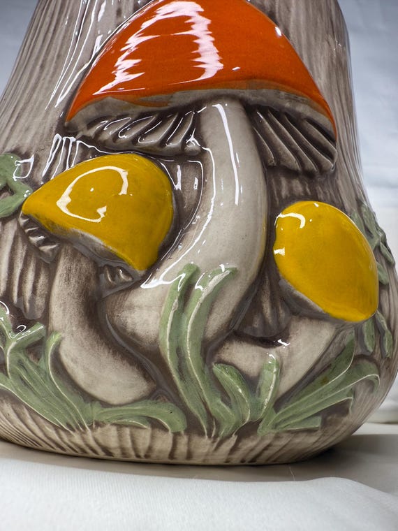 Vintage Arnel's Ceramic Mushroom Canister Set Arnel Mushroom