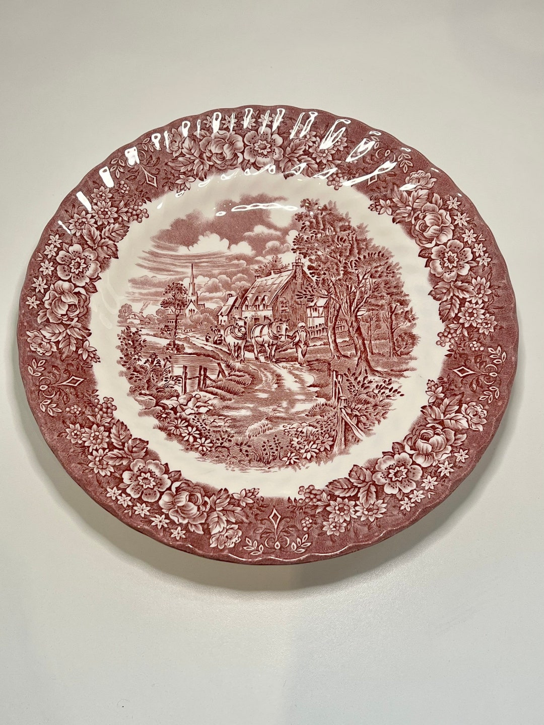 Memory Lane British Anchor Ironstone Plate, Made in England. Etsy