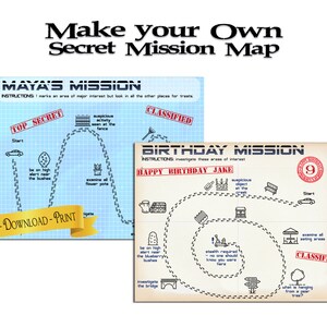 Afdrukbare DIY-missiekaart | Bewerkbare sjablonen | Detective- of spionagepartygame | Idee voor cadeau-onthulling