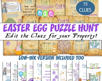 Easter Egg Treasure Hunt Clues | Outdoor Scavenger Hunt | Puzzle game for older kids, tweens and teens