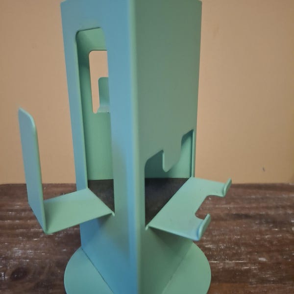 Vintage Umbra LIFT Desk Organizer – Mint Green Metal Caddy, Samuel Pawlak Design