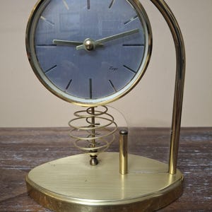 Rare Minimalist DesignVintage Ergo Clock – M C M Brass Torsion Pendulum – Made in Germany