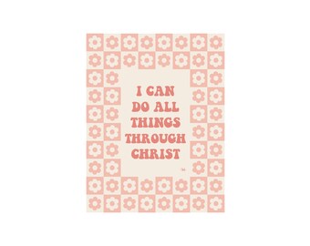 I Can Do All Things - Printable Christian Art - Colorful