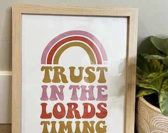The Lords Timing - Printable Christian Art - Colorful