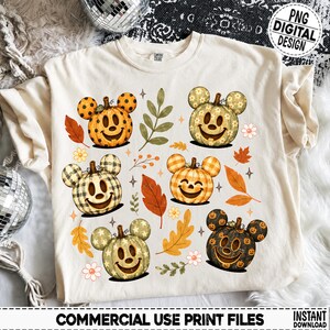 Retro Fall Pumpkin Mickey PNG, Autumn png, Fall Girly png, Fall Sublimation, Fall Pumpkin png, Tis the season, Pumpkin png