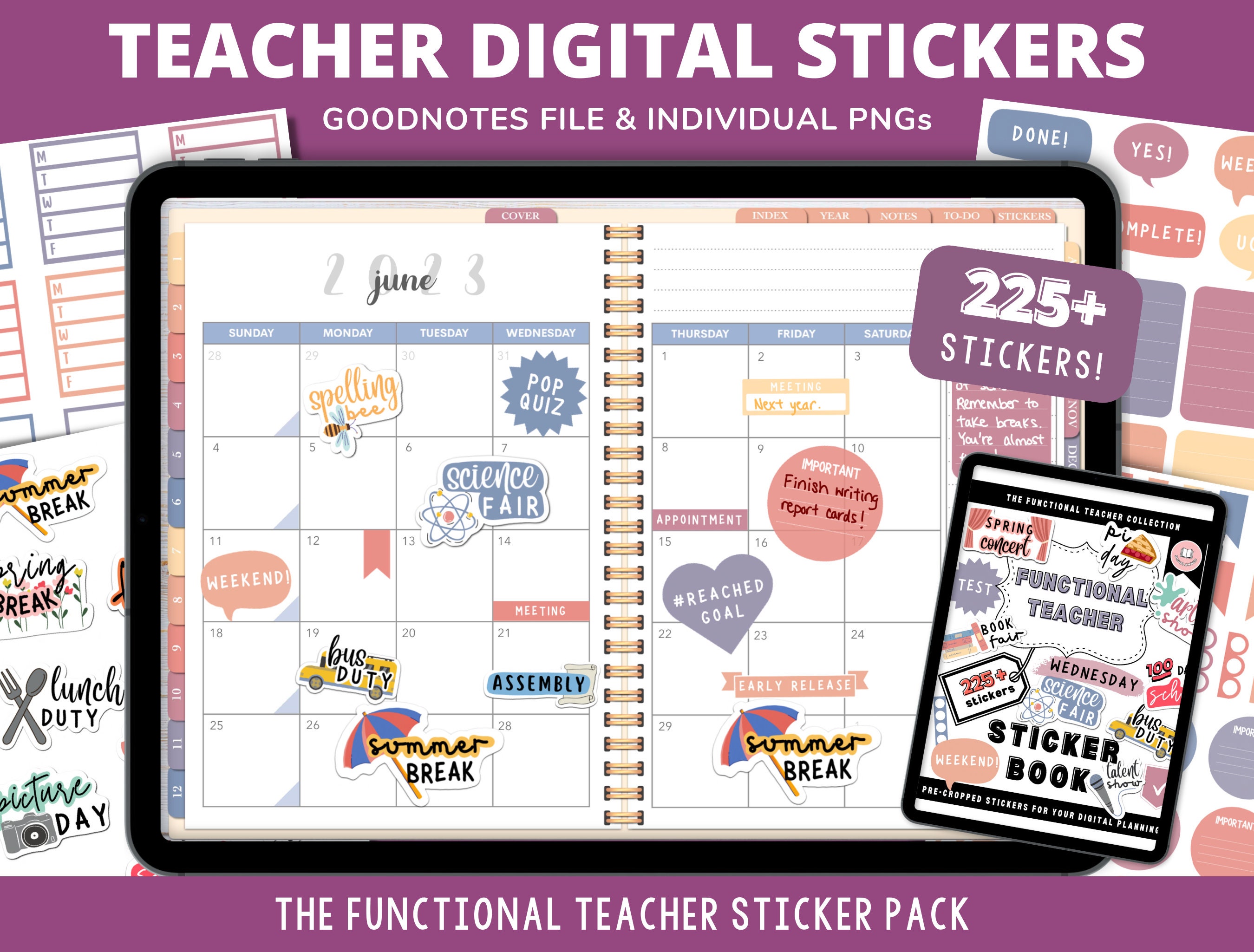 Avery® Teacher Planner Stickers Pack, 30 Sheets of Teacher Planner