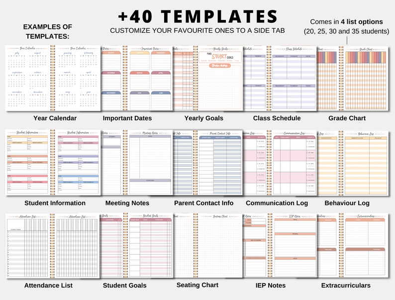 20222023 Digital Teacher Planner Bundle for Goodnotes Dated Etsy