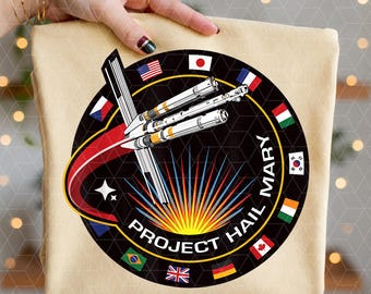 Project Hail Mary Movie Png Mission Patch | Ryland Grace Cosplay | Iron-On Patch