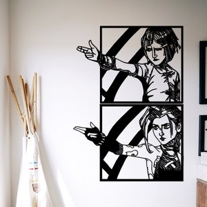 Jinx and Powder Metal Wall Art, League of Legends Wall Decor, Arcane Jinx Art, Lol, League of Legends Fan Art, Jinx Fan Art, Metal Artwork